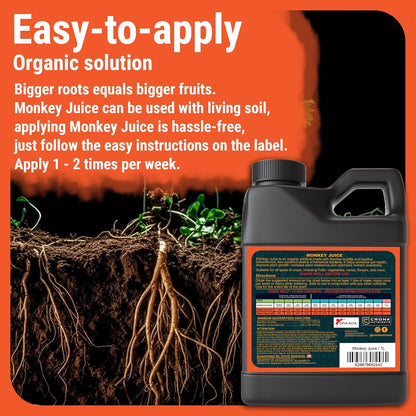 1L Cronk Nutrients Monkey Juice Bacillus Root Inoculant Organic Solution to Increase Your Plants Health Root Mass
