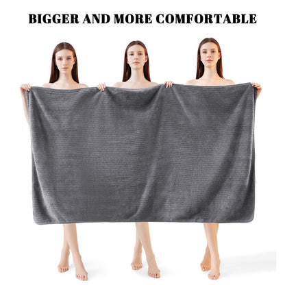 Lunoku Bath Towels Set of 4 Extra Large 35 x 70 Inches,Luxury Thick High Absorbent Quick Dry Bath Sheet,Ultra Soft Microfiber,Bathroom,Beach,Yoga,Sport,SPA (Grey)