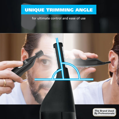 Wahl Groomsman Rechargeable Precision Trimmer for Hygienic Grooming with Rinsable, Interchangeable Heads for Eyebrows, Neckline, Nose, Ears, & Other Detailing - Model 3023284