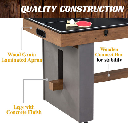 Barrington 3-in-1 Combination Game Table 54”, Foosball, Air-Powered Hockey and Table Tennis Combo Table, Multi Game Table Perfect for Family Game Rooms, All-in-One Arcade Table
