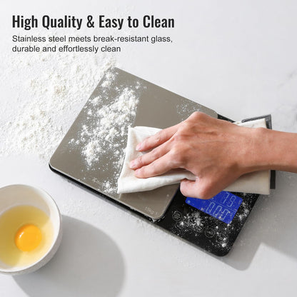 KitchenTour Dual Platform Food Scale, 0.001oz/33lb Precision Smart Kitchen Scales Digital Weight Grams and Ounces for Home Cooking Baking Meal Prep Sourdough Bread, Stainless Steel