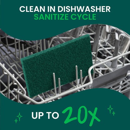 Scotch-Brite Heavy Duty Scouring Pad, Durable and Long-Lasting Dish Scrubber for Kitchen + Outdoor, 30 Scrub Pads for Uncoated Pots and Pans, Cast Iron Cooktops, Grill Grates, Oven Racks, and BBQ