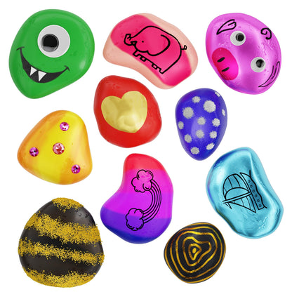 Dan&Darci Rock Painting Kit for Kids - Arts and Crafts for Girls & Boys Ages 6-12 - Craft Kits Art Set - Supplies for Rocks Paint - Best Tween Gift Ideas for Kid Activities Age 6 7 8 9 10 11