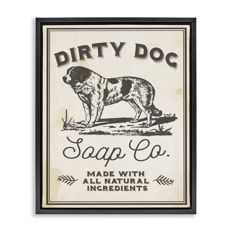 Stupell Industries Dirty Dog Soap Co Vintage Sign, Design by Daphne Polselli