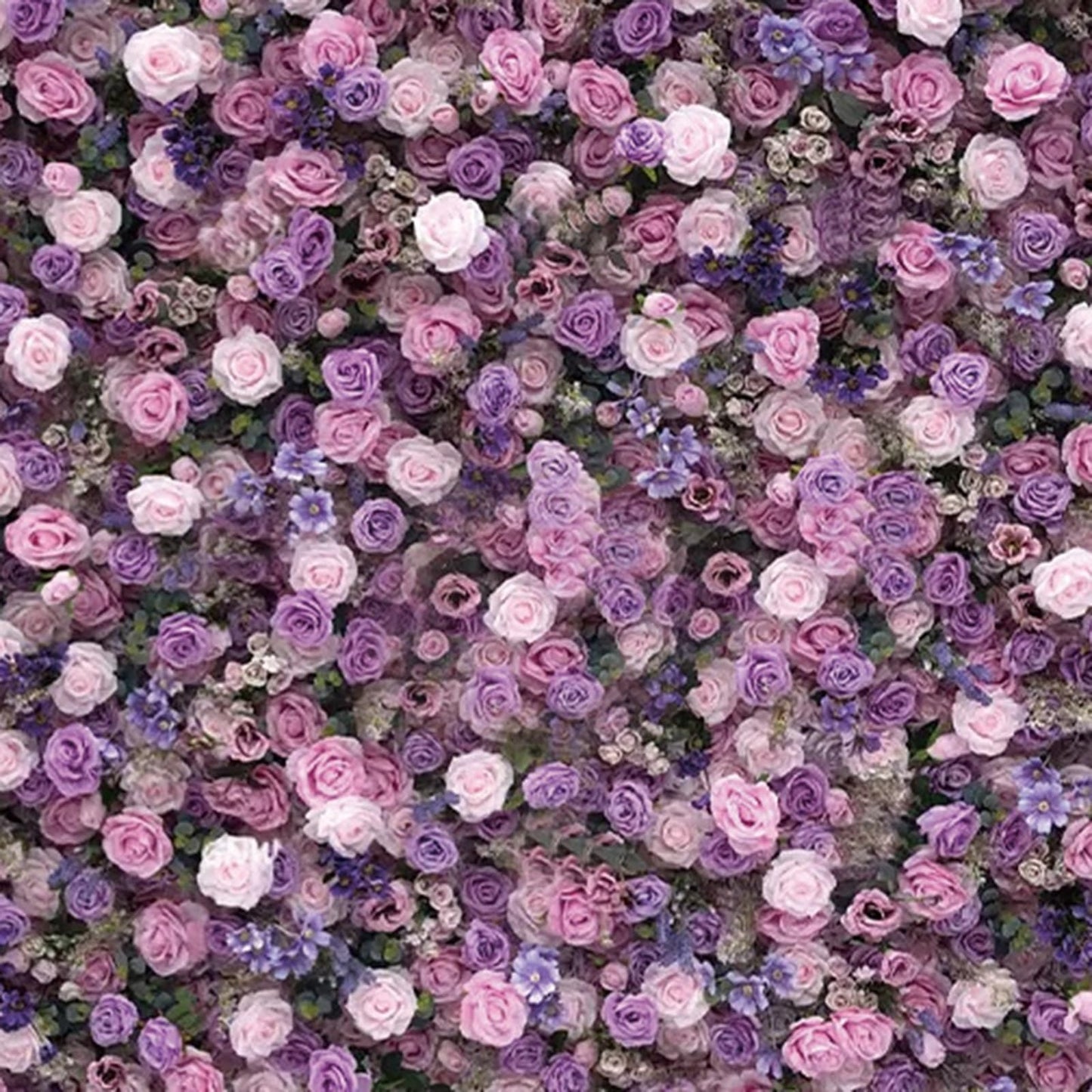 Handmade Purple Roses Wall Large Artificial Flower Wall Backdrop Panels,Rose Wedding Backdrop 5D Floral Wall Fabric Flower Wall For Party Baby Shower Bridal Wedding Background,3m*3m/10*10FT