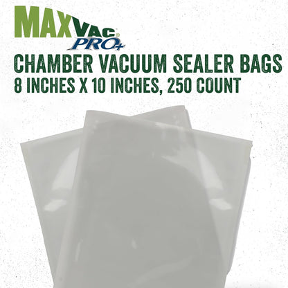 LEM Products MaxVac Pro Chamber Vacuum Sealer Bags, 8 x 10 Inches, 250 Count, Compatible with Chamber Sealers