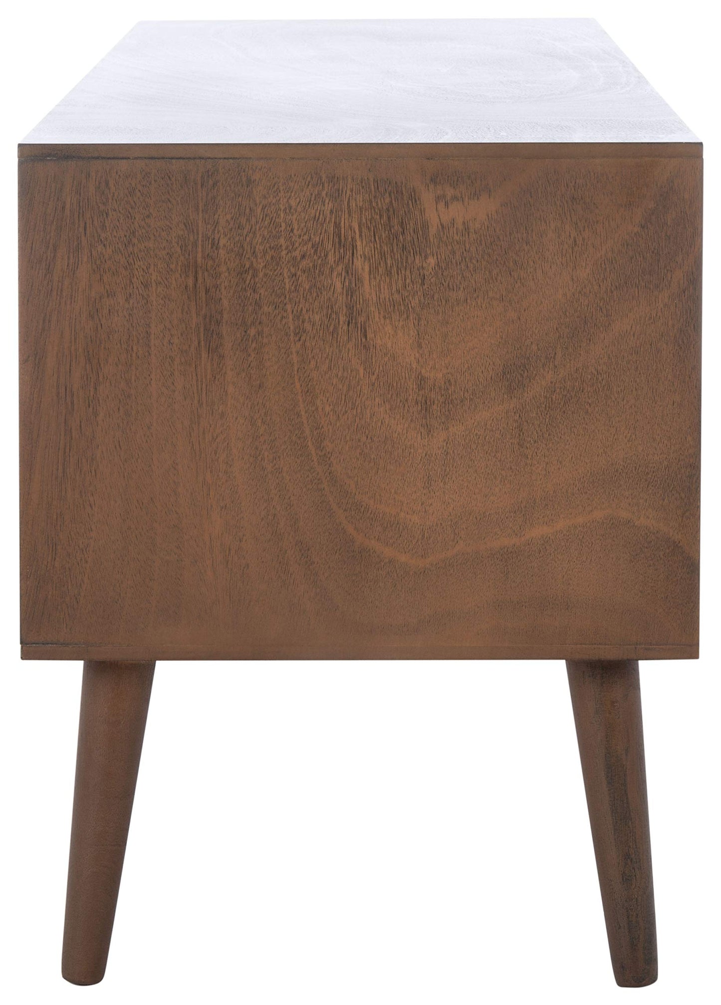 SAFAVIEH Sorrel TV Stand for up to 55" Flatscreen – Brown, 2 Doors with Interior Storage, 2 Open Shelves, Entertainment Media Console (MED5701C)