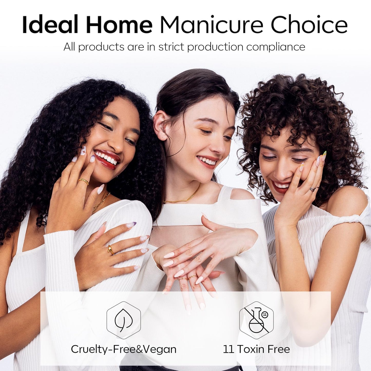 modelones Builder Nail Gel with Gel Top Coat, 3Pcs Clear Builder Nail Kit for Thickening Apex Building Extension Rhinestone Gel Tips Glue, U/V LED Lamp Cured for Home DIY Salon Girls