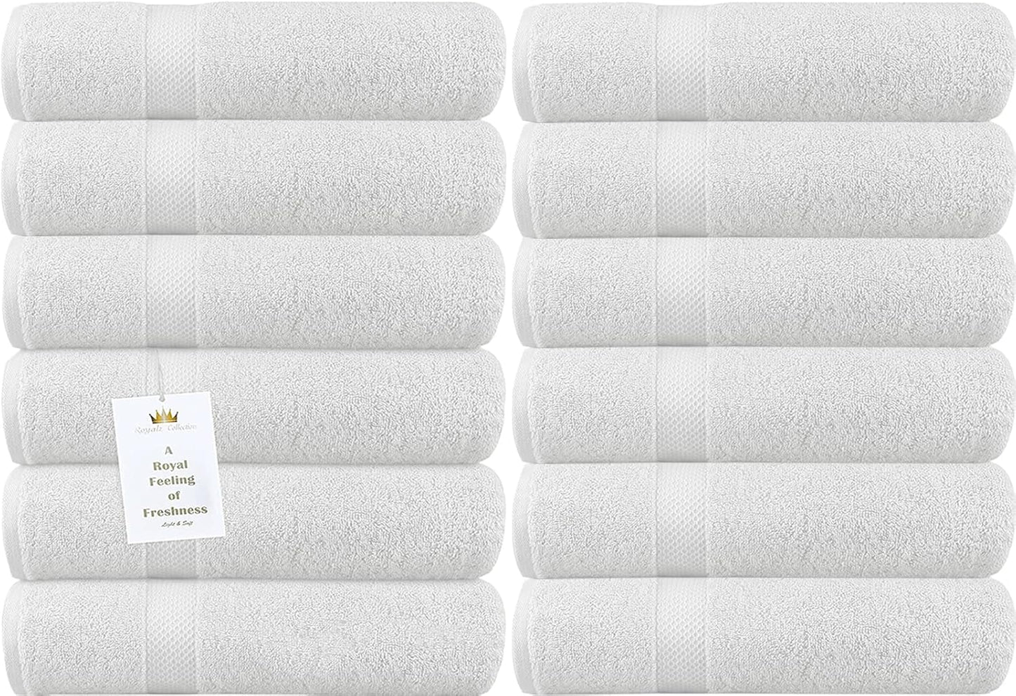12 Pack 550 100% 13 13 Luxurious White Washcloths GSM Ring Spun Cotton - x Wash Cloths for Your Face and Body - Highly