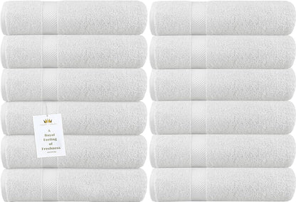 12 Pack 550 100% 13 13 Luxurious White Washcloths GSM Ring Spun Cotton - x Wash Cloths for Your Face and Body - Highly