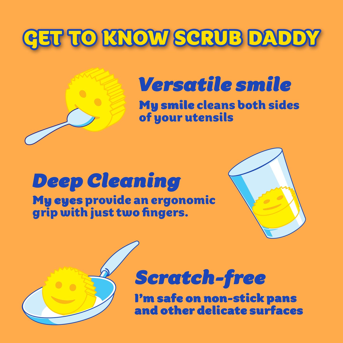Scrub Daddy Sponges + Scrub Mommy + Cif All Purpose Cleaner, Original - Non Scratch Sponges for Kitchen + Bathroom - Scrubber and Multipurpose Cleaner Cream - Cleaning Supplies Kit