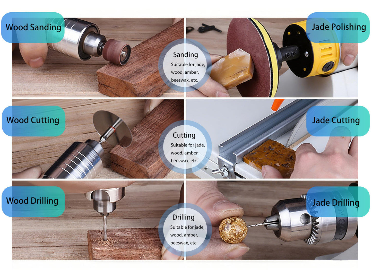 Lapidary Rock Saw for Cutting Rocks, 750W Mini Lapidary Equipment for Jewelry and Gemstone Polishing, 110V Table Saw Grinder Machine with Polishing Kit for Jade Agate Wood and Beeswax