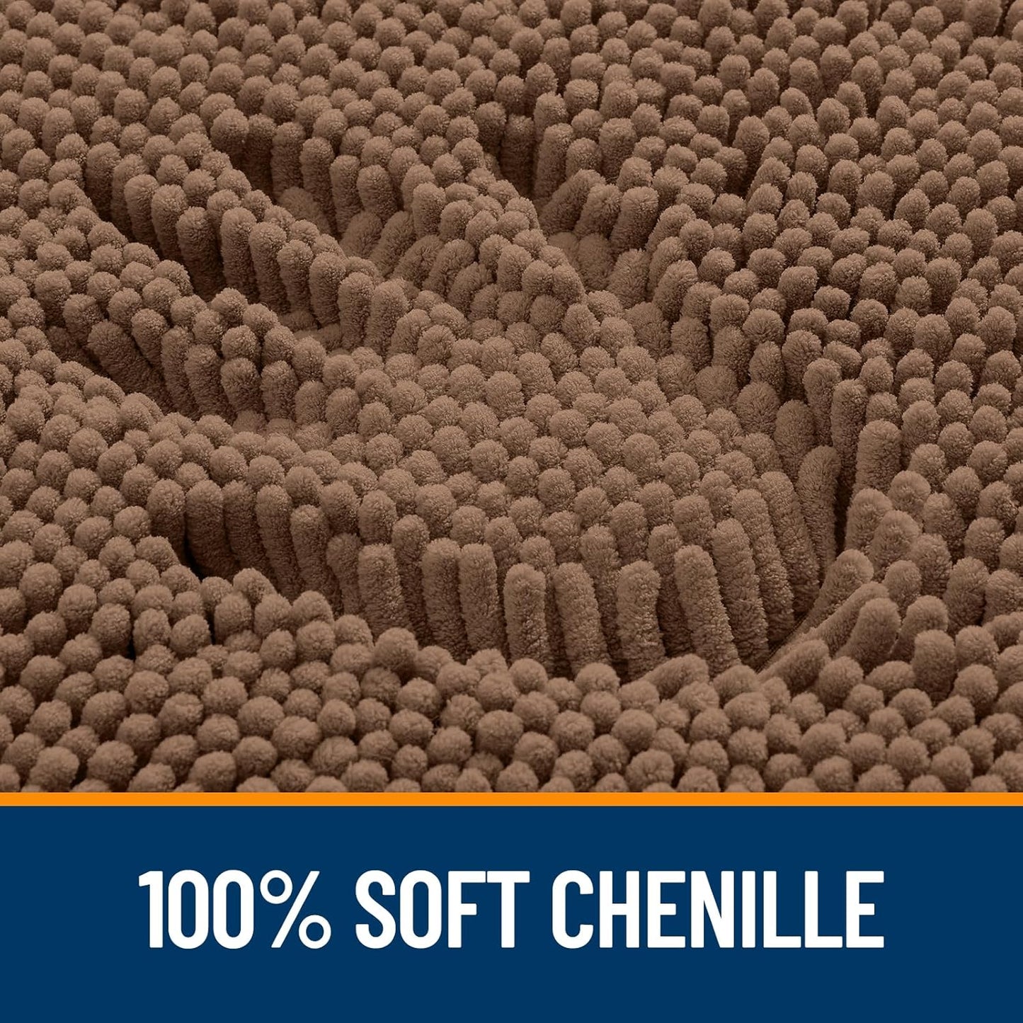 OLANLY Bathroom Runner Rugs - Extra Soft Chenille Bath Mats | Quick Dry, Machine Washable, 44x24 Mocha