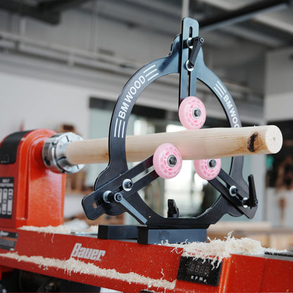 BMWOOD Woodturning Steady Rest MC-FS7 for 12inch,14inch and 16inch Swing Size Lathe for Spindle Woodturning.