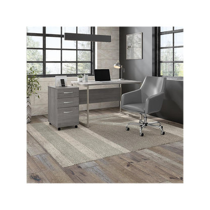 Bush Business Furniture Hybrid 3 Drawer Mobile File Cabinet-Assembled, Platinum Gray