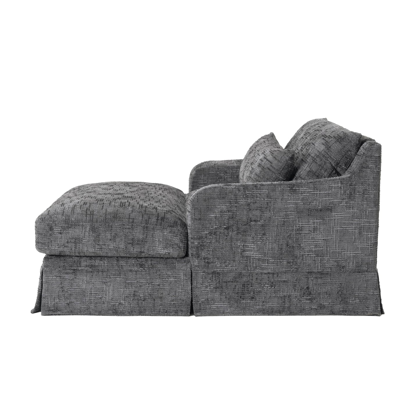 GDFStudio Chenille Sofa Bed Loveseat, Convertible Sleeper Couch with Deep Seat, 900 lbs Capacity, Upholstered Lounge Sofa with Pillows, Modern Compact Sofa for Living Room Bedroom Guest Space, Grey