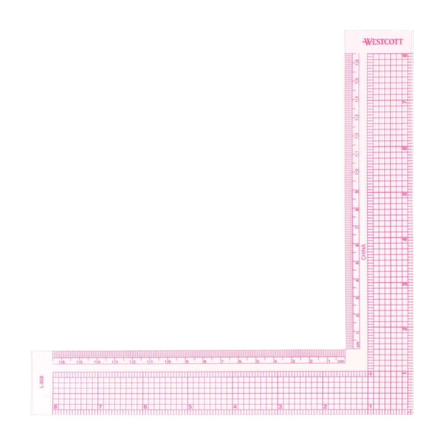 Westcott 8-Inch/17cm L-Square Inch/Metric (L-808) (L-808)