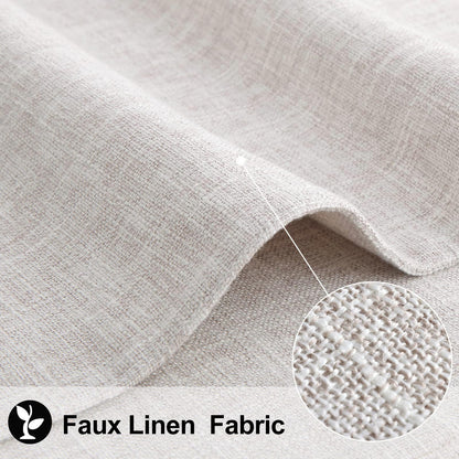 homing Faux Cotton Linen Placemats Set of 8, Cloth Washable Farmhouse Dining Table Mats for Indoors & Outdoors, Easy to Clean, Neutral Beige, 13 x 19 Inch