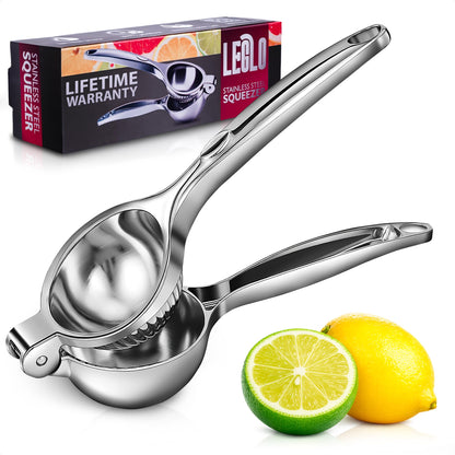 Stainless Steel Lemon Squeezer – Lemon Juicer Squeezer Manual Citrus Juicer | Dishwasher Safe Citrus Press | Corrosion-Resistant | Effortless Maximum Juice Extraction for Lemons, Limes, Oranges & More