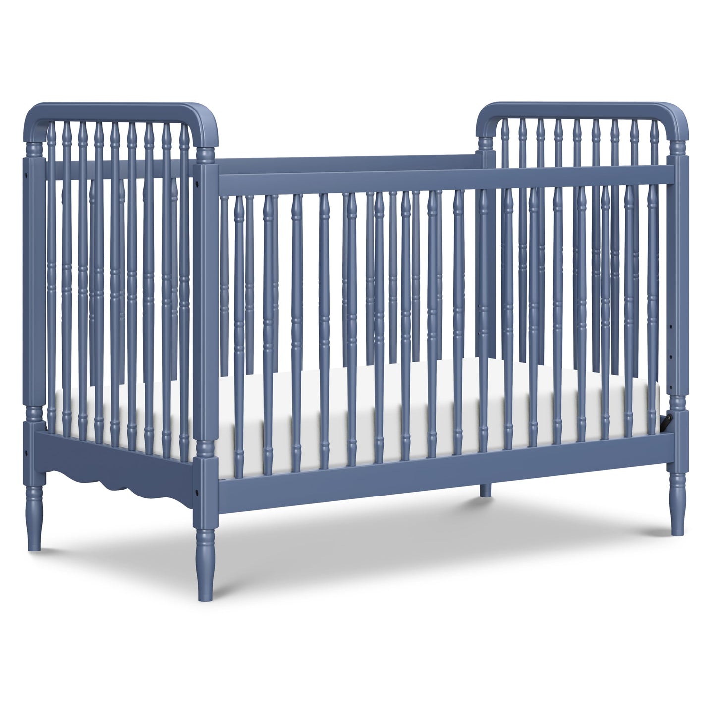 Namesake Liberty 3-in-1 Convertible Baby Crib - Greengurad Gold Certified - Wooden Convertible Baby Crib to Toddler Bed, Daybed - Durable & Easy to Assemble, 4 Adjustable Mattress Heights - Cove Blue