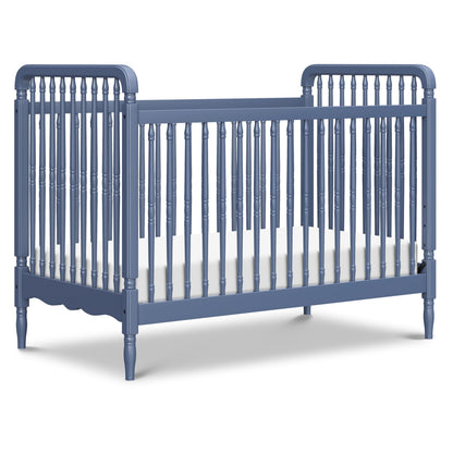 Namesake Liberty 3-in-1 Convertible Baby Crib - Greengurad Gold Certified - Wooden Convertible Baby Crib to Toddler Bed, Daybed - Durable & Easy to Assemble, 4 Adjustable Mattress Heights - Cove Blue