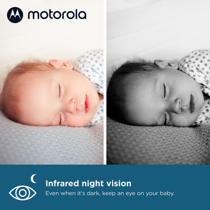 Motorola Nursery VM50G HD Wireless 2-Camera Video Baby Monitor, 5" Screen, 1000ft Range, 2-Way Audio, Pan/Tilt/Zoom, Split Screen, Night Vision