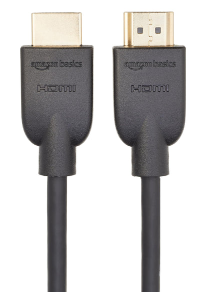 Amazon Basics HDMI Cable, 6ft, 4K@60Hz, High-Speed 4K HDMI 2.0 Cord (18Gbps), 2160p, 48 bit, Compatible with TV/PS5/Xbox/Roku, Black