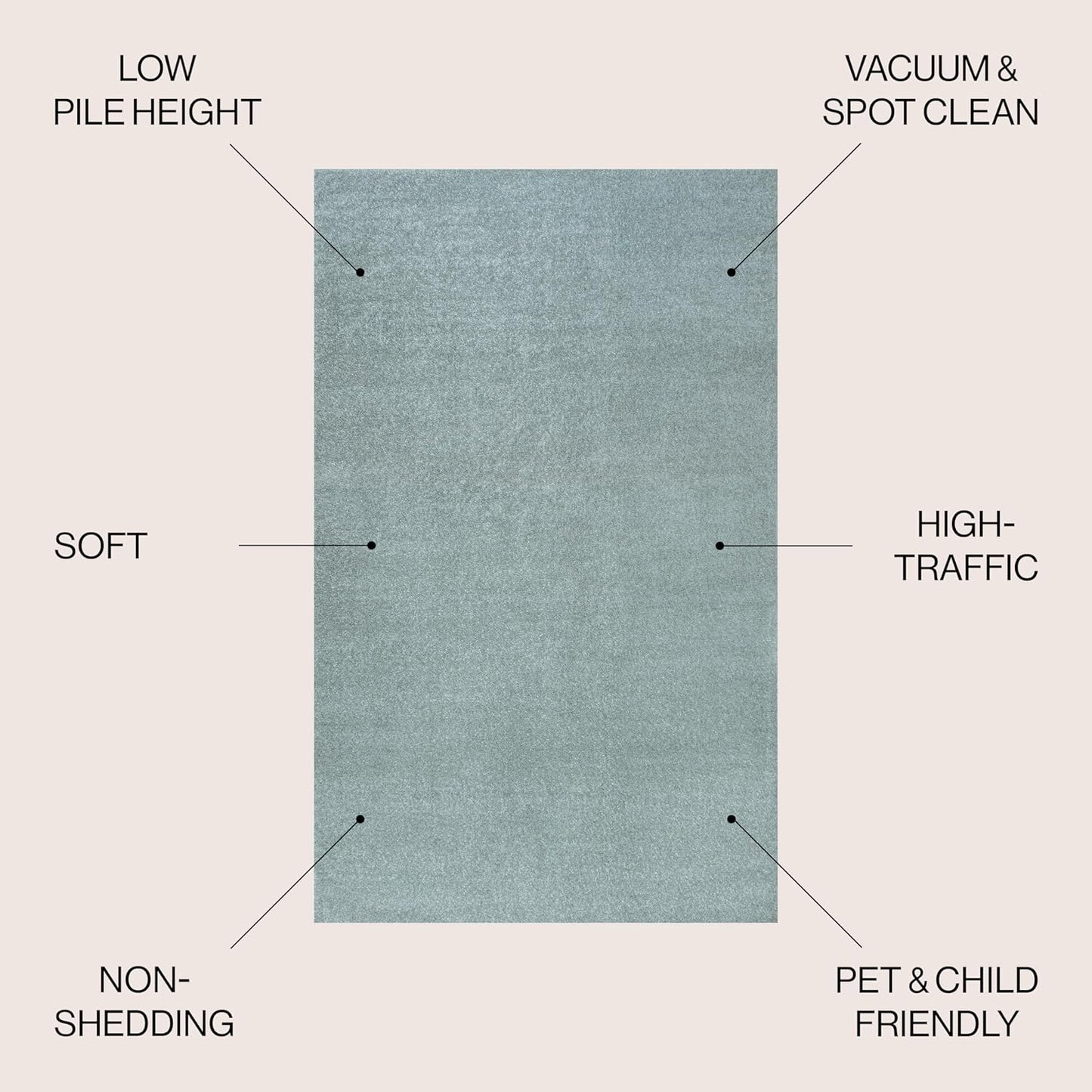 4' (SEU100S-4R) JONATHAN Y Haze Solid Low-Pile Aqua Blue Round Indoor Area Rug, Coastal,Bohemian,Minimalist,Classic