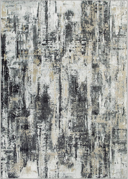 Skiennix 8x10 Area Rug - Washable Modern Abstract Design | Soft Anti-Skid Carpet for Living Room & Bedroom