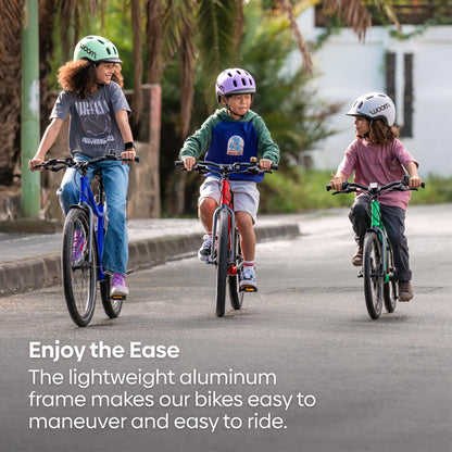 woom Explore 5 Bicycle for Kids 7 to 11 Years Old, 24-Inch Lightweight 8-Gear Road & Mountain Bike for Boys & Girls - Red