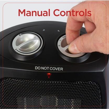 BLACK+DECKER Portable Space Heater, Room Space Heater with Carry Handle for Easy Transport