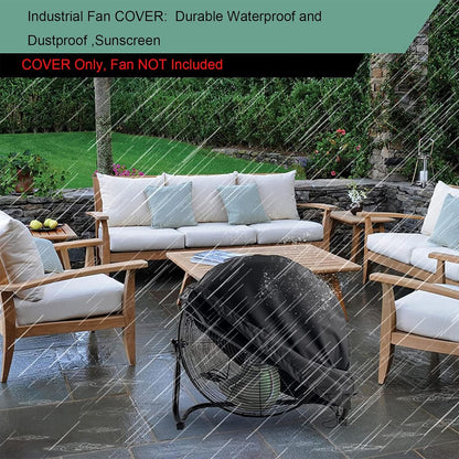 Waterproof & Dustproof Industrial Floor Fan Cover for Most 18" 20" High Velocity Electric Shop and Home Fans