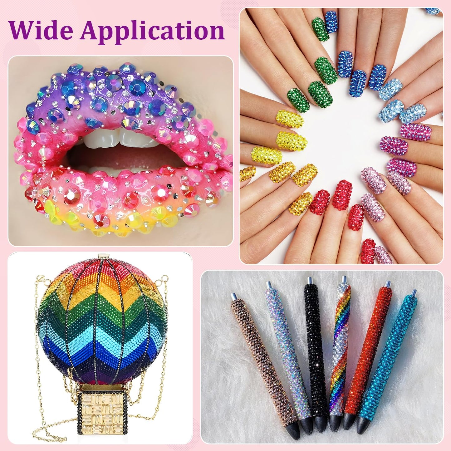 36000Pcs Jelly Rhinestones Bedazzling Kit, Multicolor 3mm Flatback Resin Bedazzler Gems with 3Pcs 10ml B7000 Jewelry Glue for Bedazzled Thing Diamond Art Book Crafting Nail Art
