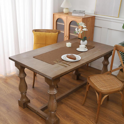 Gernaice 24" 13" Solid Color Table Runner, Rustic Cotton Linen Farmhouse Table Runners for Dresser End Coffee Table