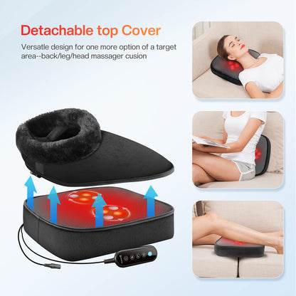 COMFIER Foot Massager with Heat, Electric Foot Warmer,Gifts for Women,Men, Shiatsu Feet Massager Machine for Plantar Fasciitis,Neuropathy, 2-in-1 Foot & Back Massager, Foot Heater