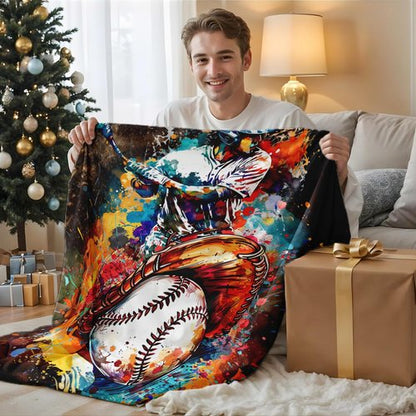 Kids Blankets for Boys Baseball Players Lovers, 50x40 Inches Soft Cozy Warm Baseball Themed Stuff Flannel Throw Gifts Sports Blanket for Couch Sofa Trip Camp