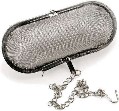 4.25x1.75" RSVP International Endurance Kitchen Collection Stainless Steel Mesh Floating Spice Infuser for Soups, Stews