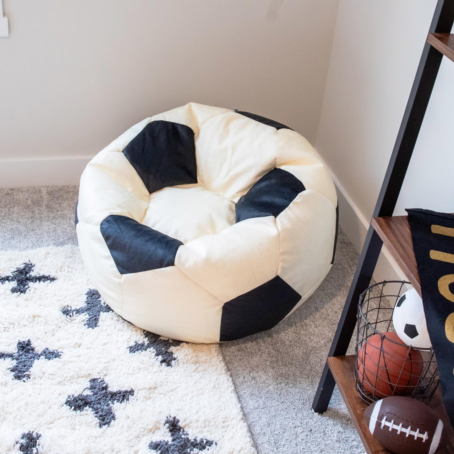 Big Joe Classic Bean Bag Chair, Mini Clouds Oat Smartmax, Durable Polyester Nylon Blend, 2 feet Round