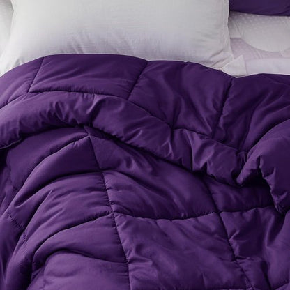 Bedsure Comforter Duvet Insert - Quilted All-Season Twin Size Down Alternative Blanket, Purple 88 x 68 Inches
