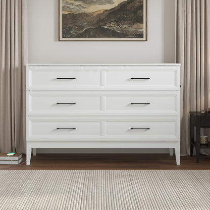 AFI, Santa Fe Queen Murphy Bed Chest with Mattress and Built-in Charger, White
