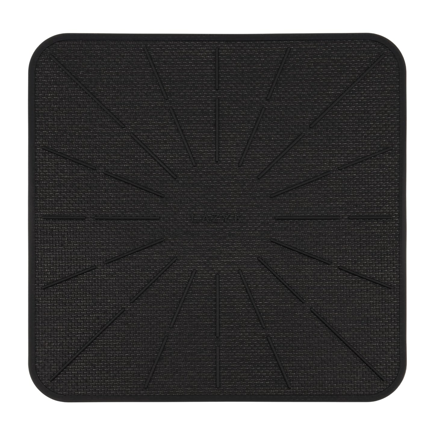 Lazy K Induction Cooktop Mat - Silicone Fiberglass Scratch Protector - for Magnetic Stove - Non slip Pads to Prevent Pots from Sliding during Cooking - Square (9inches) Black