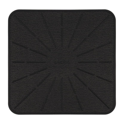 Lazy K Induction Cooktop Mat - Silicone Fiberglass Scratch Protector - for Magnetic Stove - Non slip Pads to Prevent Pots from Sliding during Cooking - Square (9inches) Black