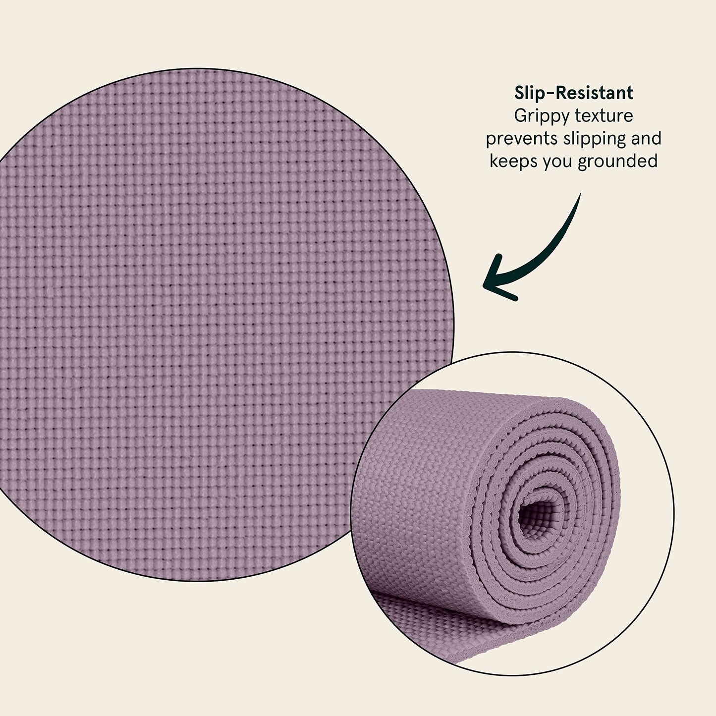 Retrospec Pismo Yoga Mat w/Nylon Strap for Men & Women - Non Slip Exercise Mat for Yoga, Pilates, Stretching, Floor & Fitness Workouts, .5mm Thick, Easy to Clean