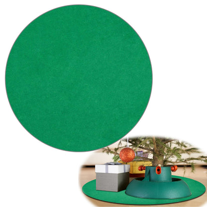 Feoang 36inch Christmas Tree Stand Mat Waterproof Floor Protector Christmas Tree Stand Pad Felt Round Xmas Tree Stand Floor Mat Under Christmas Tree for Protecting Indoor Floor（Green）