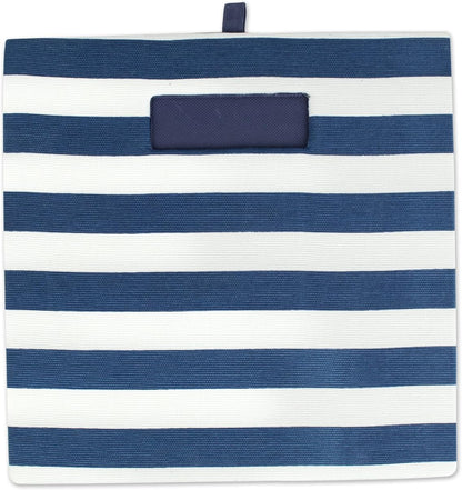 11x11x11, DII Polyester Cube Storage Collection Hard Sided Collapsible, Nautical Blue