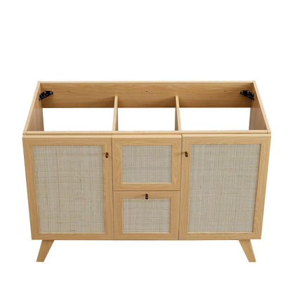 Modway Soma Bathroom Vanity, 48 Inch Double, Oak Black