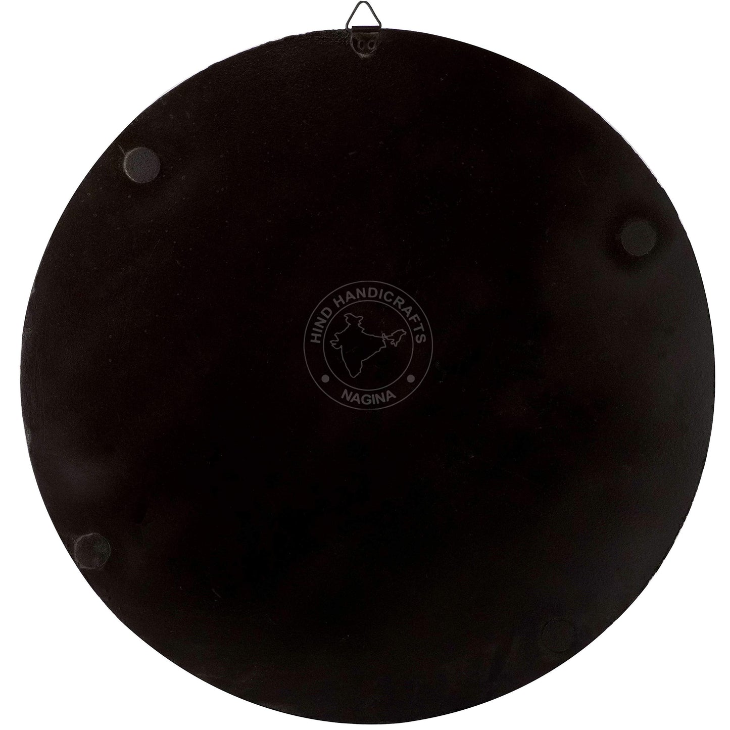 Hind Handicrafts Round Wall Mirror - Round Mirror, Rustic Accent Mirror for Bathroom, Entry, Dining Room, & Living Room. Metal Round Mirror for Wall (Turquoise 1, 16" x 16")