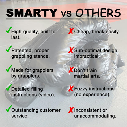 Smarty 2.0/XL/Kid (Unfilled) Grappling Dummy for BJJ, Jiu-Jitsu, MMA, Wrestling, Martial Arts Practice, Self-Defense Training Dummies - XL Size (6'2")