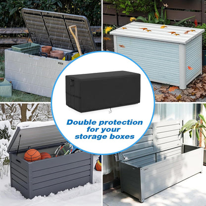 100 80 (50" 22" 25" Kingling Deck Box Cover, Outdoor Storage Box Cover for YITAHOME Gallon/Keter Gallon Deck Box