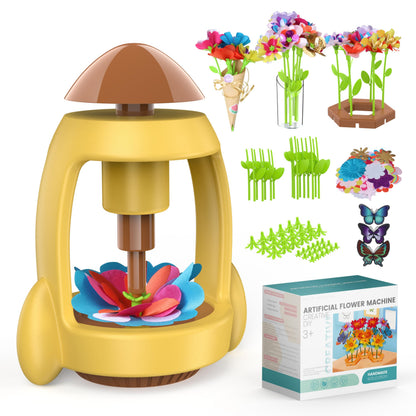 LELESUN DIY Fabric Flower Bouquets Toys, Craft Kits Toys for Kids, Flowers Market Toy, Arts & Crafts for Girls Ages 4 5 6 7 8，Educational Activity Preschool, Christmas Birthday Gift for Toddler